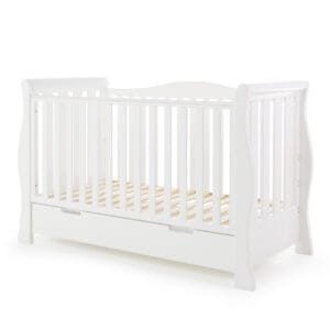 Obaby Stamford Luxe Cot Bed White (14)