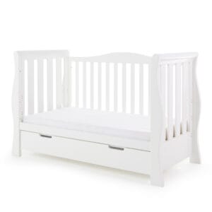 Obaby Stamford Luxe Cot Bed White (3)