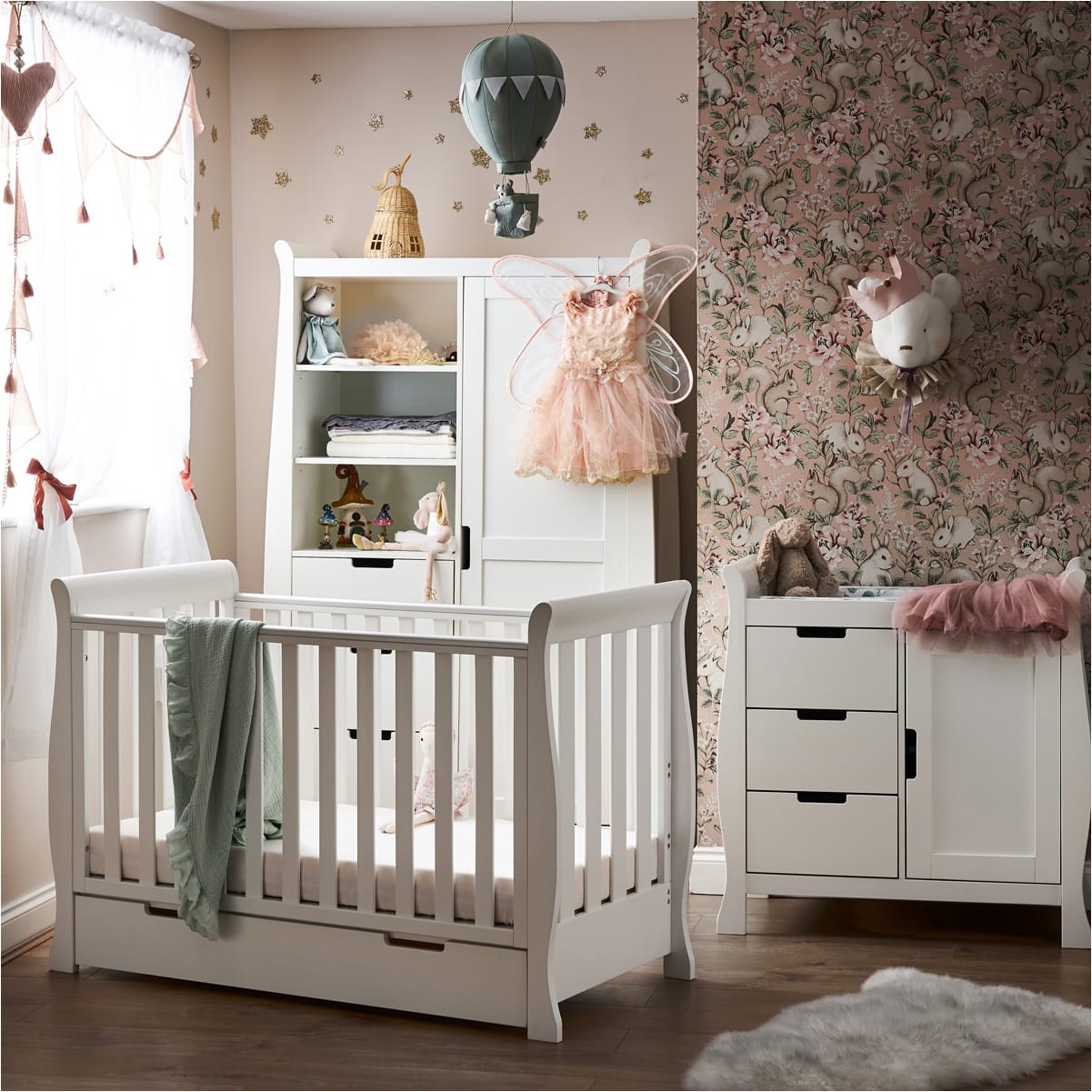 Obaby Stamford Mini 3 Piece Room Set White