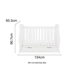 Obaby Stamford Mini Cot Bed White (6)