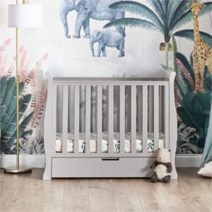 Obaby Stamford Space Saver Cot Warm Grey