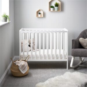 Obaby Bantam Space Saver Cot White (5)