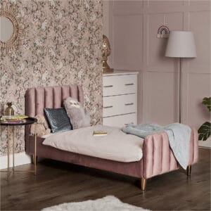 Obaby Gatsby Velvet Single Bed Pink