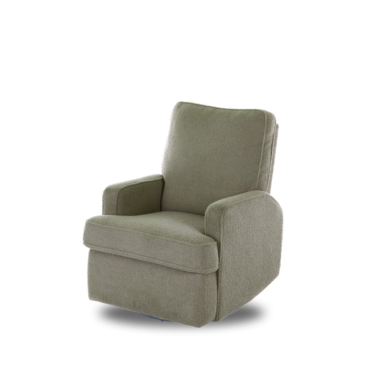 Obaby Madison Swivel Glider Recliner Chair Teddy Fabric Olive (8)