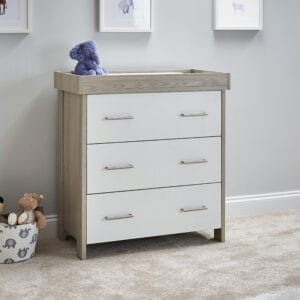 Obaby Nika Changing Unit Grey Wash & White