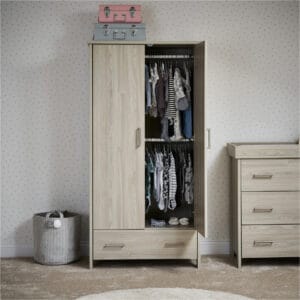 Obaby Nika Wardrobe Grey Wash (3)