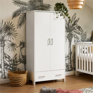 Obaby Nika Wardrobe White Wash