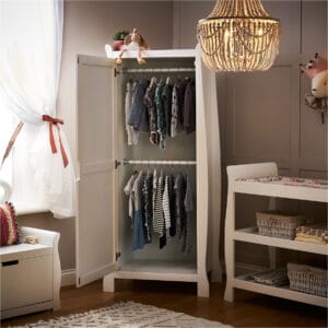 Obaby Stamford Single Wardrobe White (1)