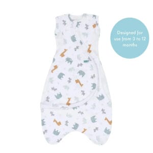 Purflo 0.5 Tog Cuddle To Sleep Bag Animal Safari