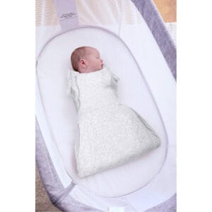 Purflo 0.5 Tog Swaddle To Sleep Bag Minimal Grey (1)