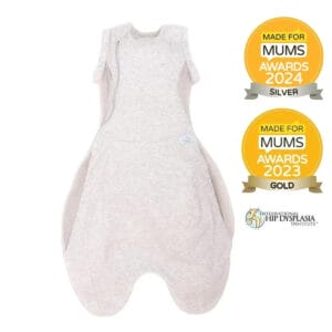 Purflo 0.5 Tog Swaddle To Sleep Bag Minimal Grey