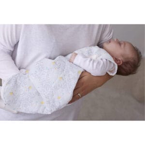 Purflo 2.5 Tog Swaddle To Sleep Bag – Stargazer White (1)