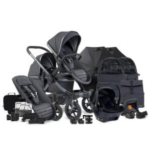 Icandy Peach 7 All Terrain Double Complete Car Seat Bundle Storm