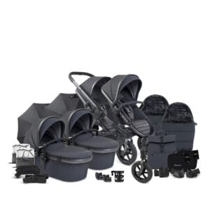 Icandy Peach 7 All Terrain Twin Complete Bundle Storm