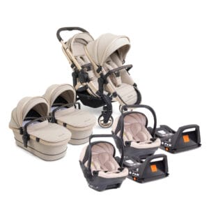 Icandy Peach 7 Twin Bundle With Cocoon Car Seats And Bases Biscotti