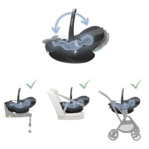 Maxicosi carseat babycarseat pebble360pro2 grey twillicgraphite