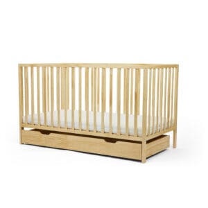 Ickle bubba hartley classic cot with under drawer pine