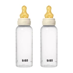 Bibs baby bpa free pp bottle set medium flow 270ml 2 pack latex ivory