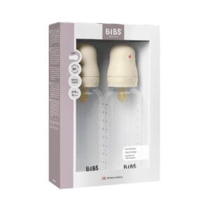 Bibs baby bpa free pp bottle set medium flow 270ml 2 pack latex ivory (1)