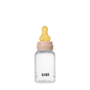 Bibs baby bottle round latex 1 pack 150 ml slow flow blush
