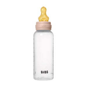 Bibs baby bottle round latex 1 pack 270 ml medium flow blush
