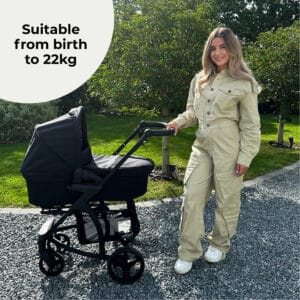 My babiie mb200i 3in1 travel system black leopard (5)