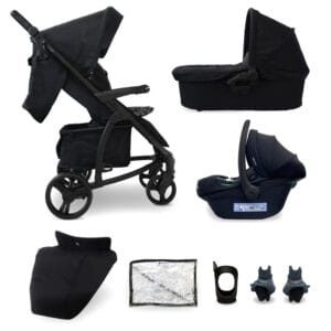 My Babiie MB200i 3in1 Travel System with i-Size Car Seat - Black Leopard