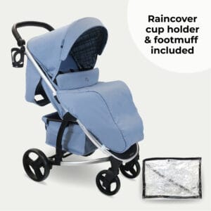 My babiie mb200i 3in1 travel system blue plaid (3)