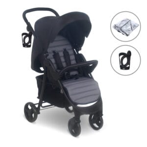 My Babiie MB30 PLUS Pushchair - Black and Grey
