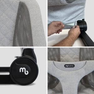My babiie mbbb05 reclinable baby bouncer grey (7)