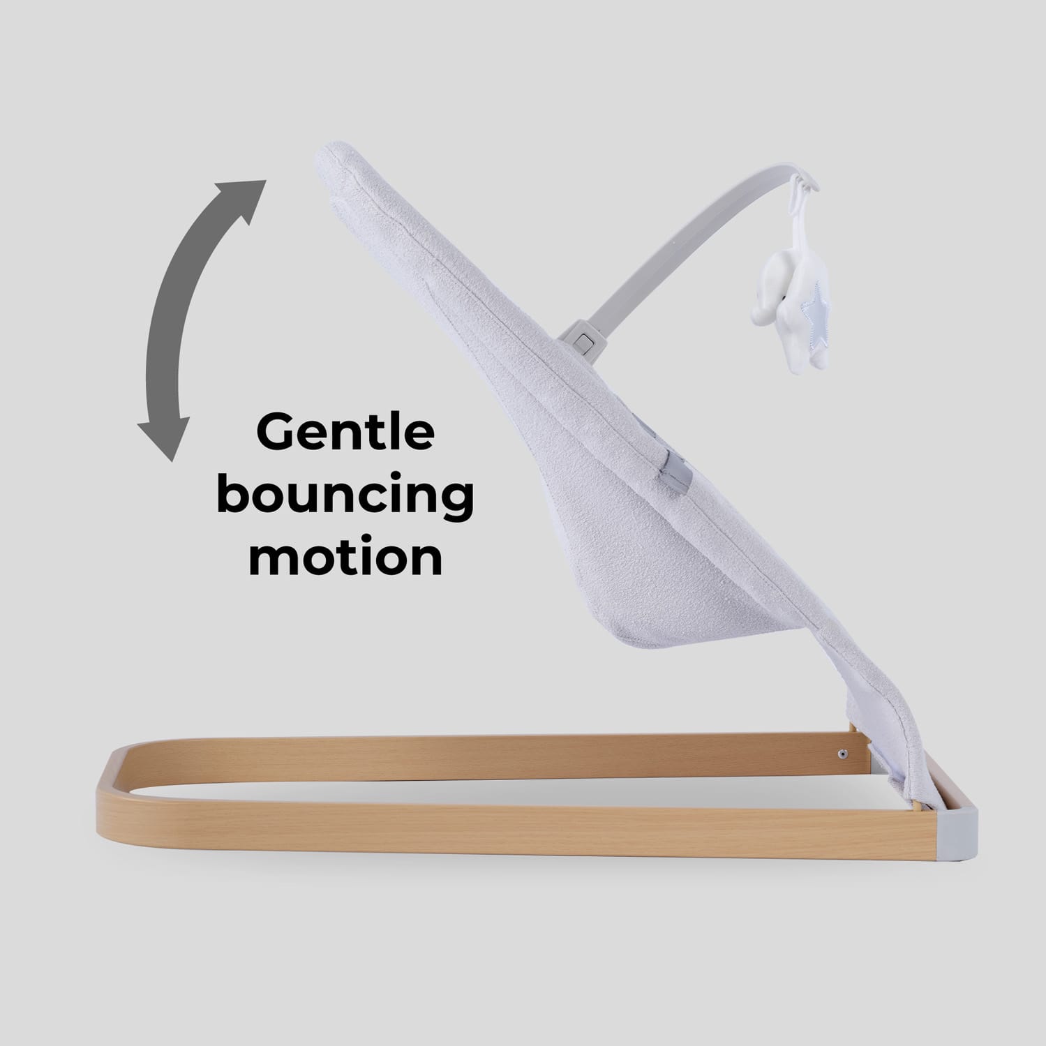 My babiie mbbbb baby bouncer with toy bar grey (4)