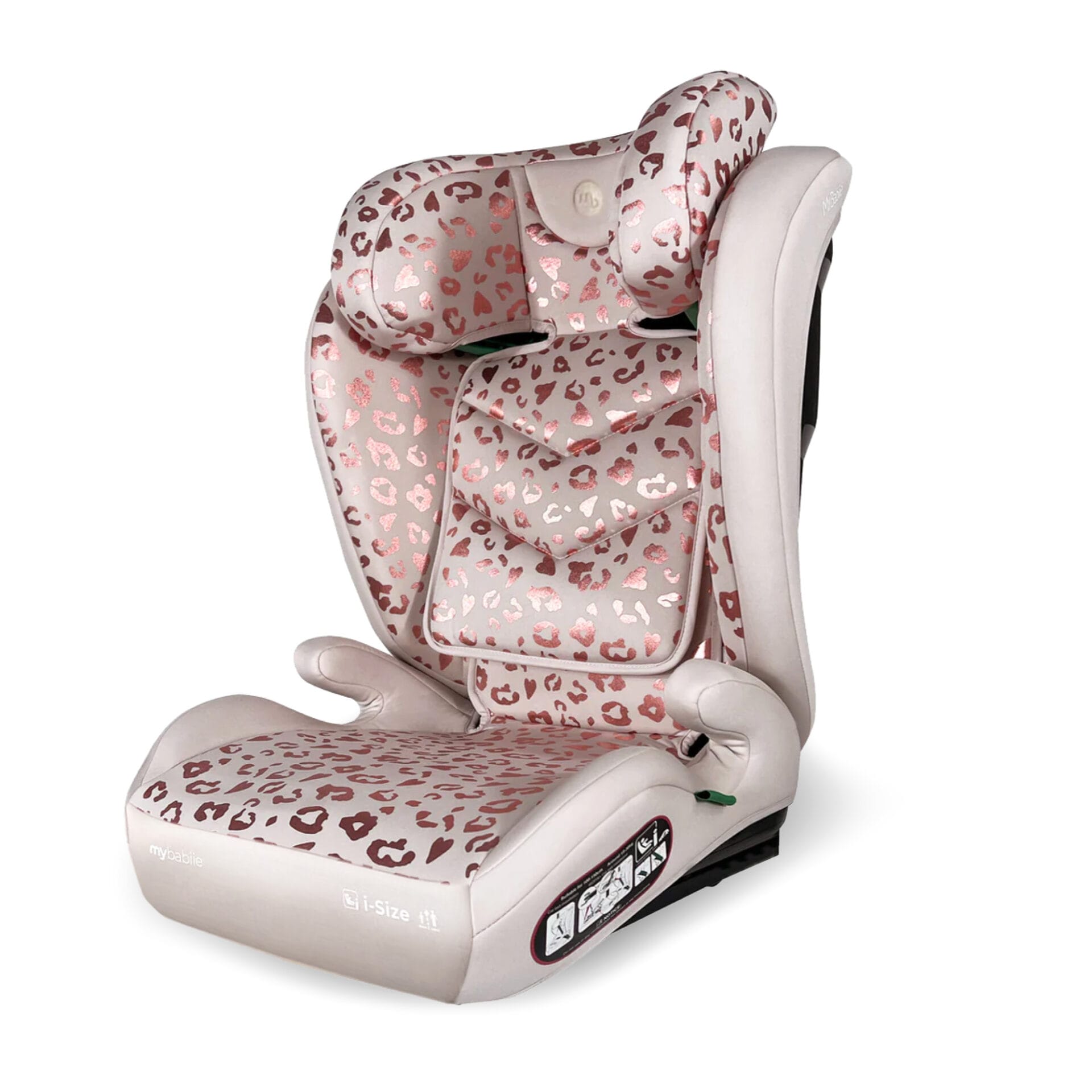 My Babiie MBCS23 Lite i-Size (100-150cm) High Back Booster Car Seat - Blush Leopard