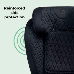 My babiie mbcs23 lite i size (100 150cm) high back booster car seat quilted black (3)