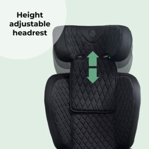 My babiie mbcs23 lite i size (100 150cm) high back booster car seat quilted black (5)