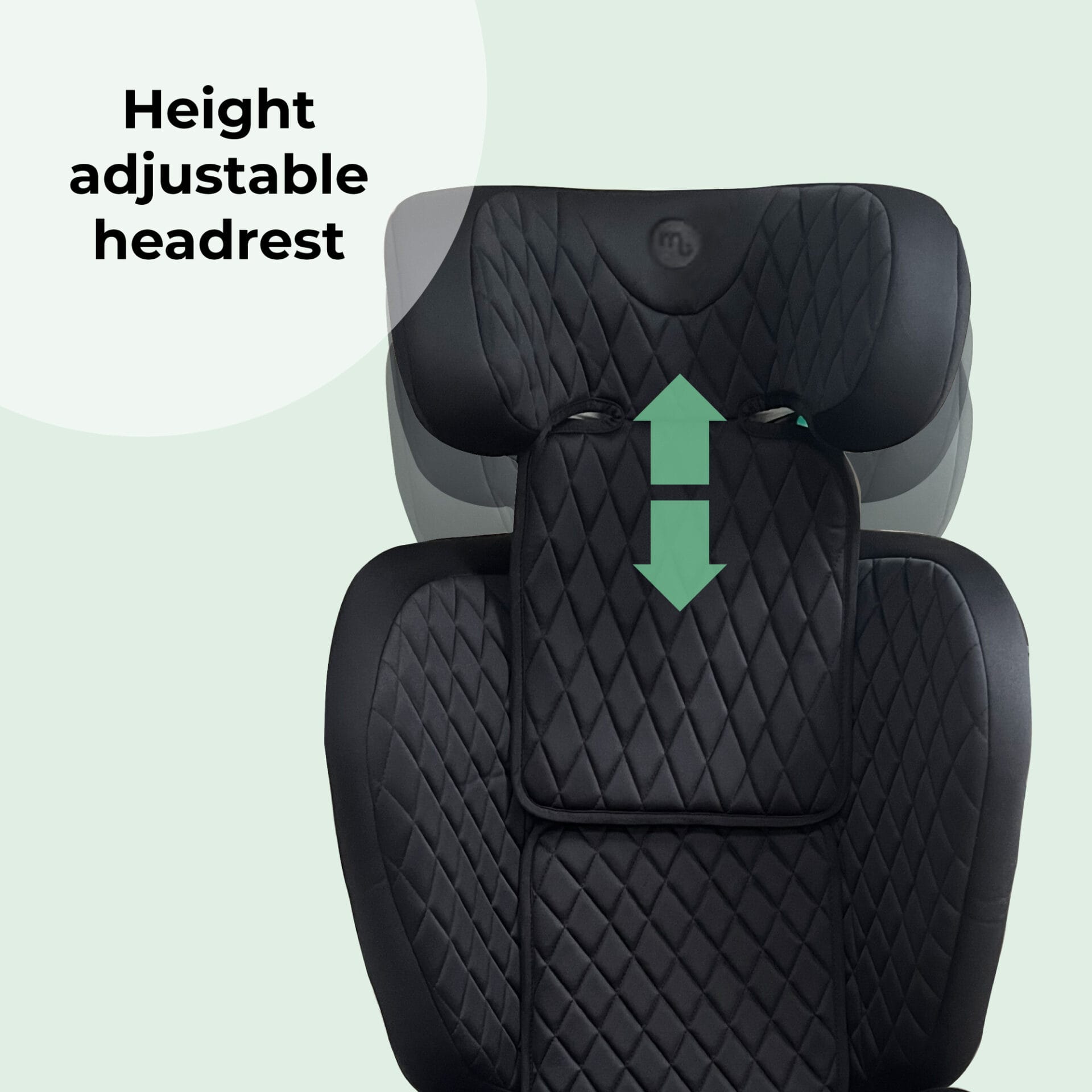 My babiie mbcs23 lite i size (100 150cm) high back booster car seat quilted black (5)