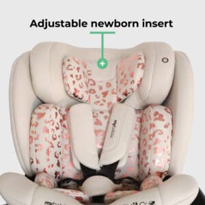 My babiie mbcs400 group 0+ 1 2 3 isize car seat blush leopard (7)