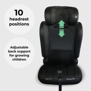 My babiie mbcs50 i size (76 150cm) car seat non isofix black (4)
