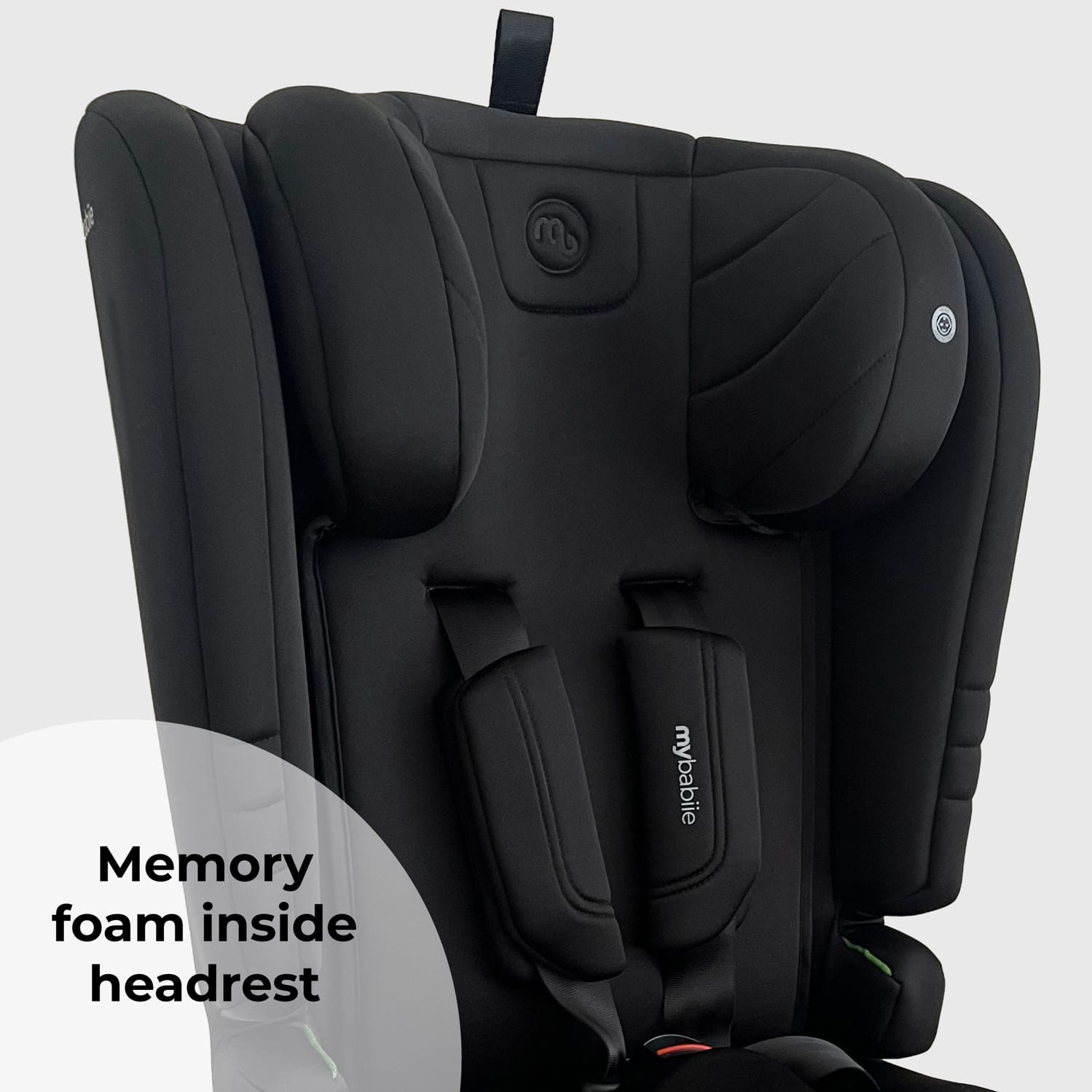 My babiie mbcs50 i size (76 150cm) car seat non isofix black (5)