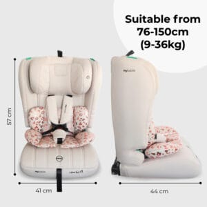 My babiie mbcs50 i size (76 150cm) car seat non isofix blush leopard (2)