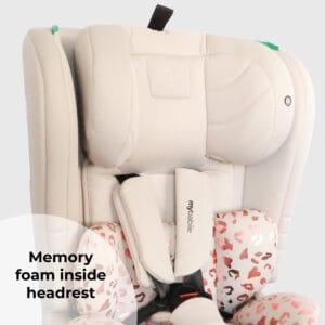 My babiie mbcs50 i size (76 150cm) car seat non isofix blush leopard (5)