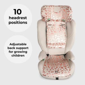 My babiie mbcs75 i size (76 150cm) car seat isofix blush leopard (4)