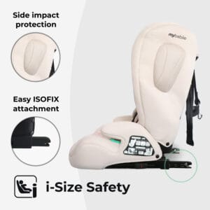 My babiie mbcs75 i size (76 150cm) car seat isofix blush leopard (6)