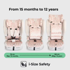My babiie mbcs80 i size (76 150cm) car seat isofix blush leopard (3)