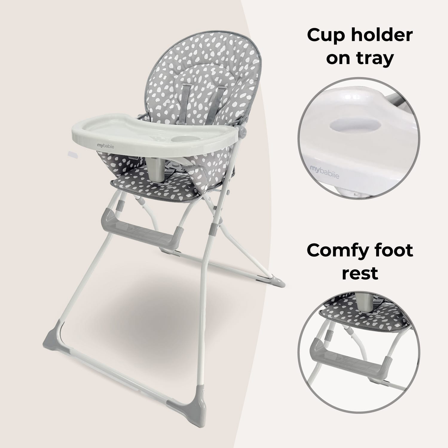 My babiie mbhc1 highchair grey dalmation (2)