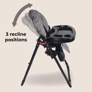My babiie mbhc8 premium highchair black leopard (1)