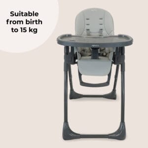 My babiie mbhc9 luxe highchair grey (1)