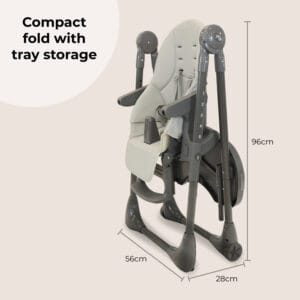 My babiie mbhc9 luxe highchair grey (4)