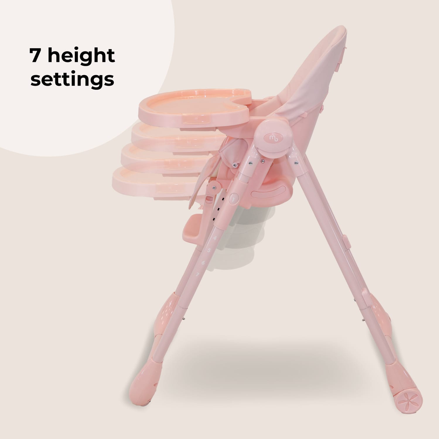 My babiie mbhc9 luxe highchair pink (3)