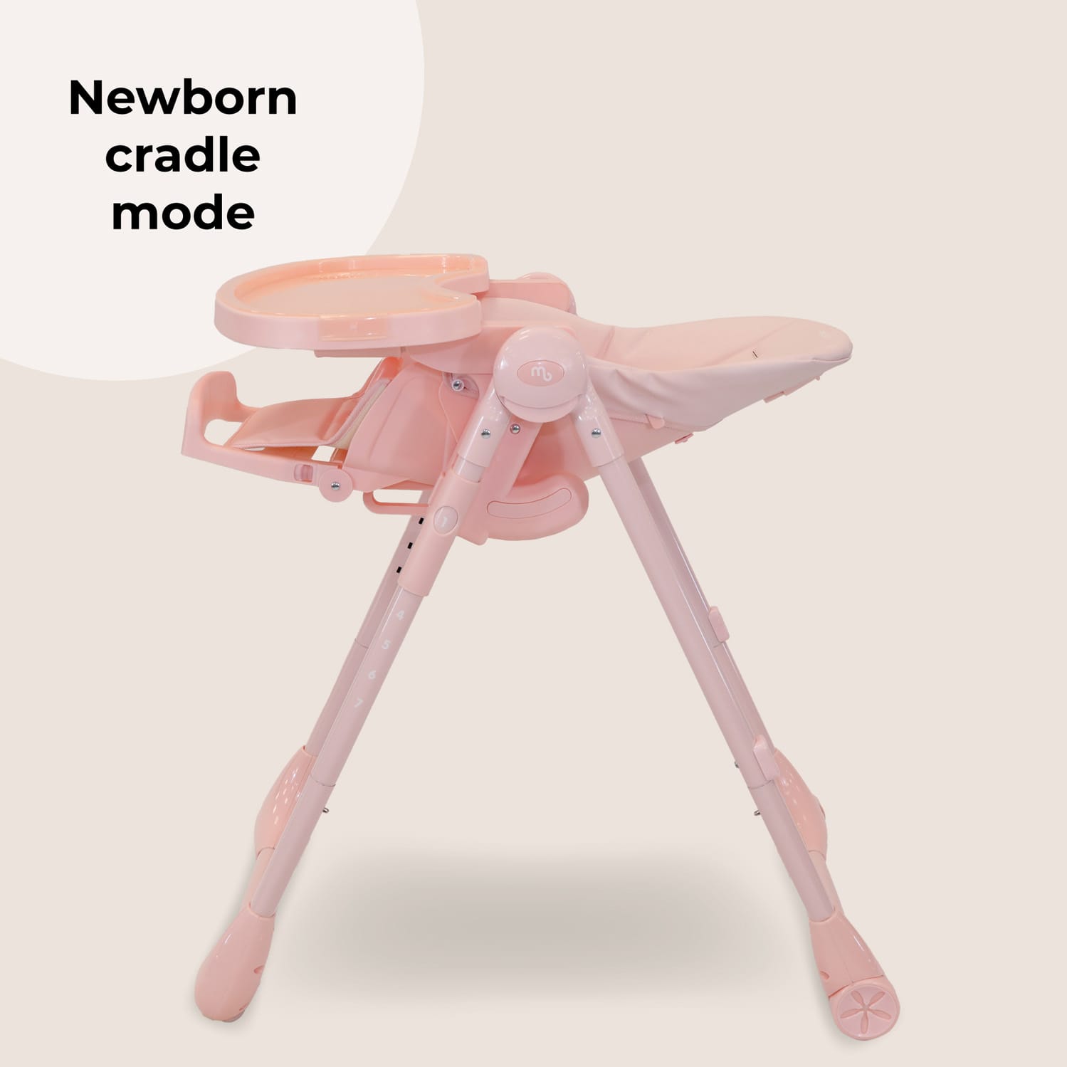 My babiie mbhc9 luxe highchair pink (5)
