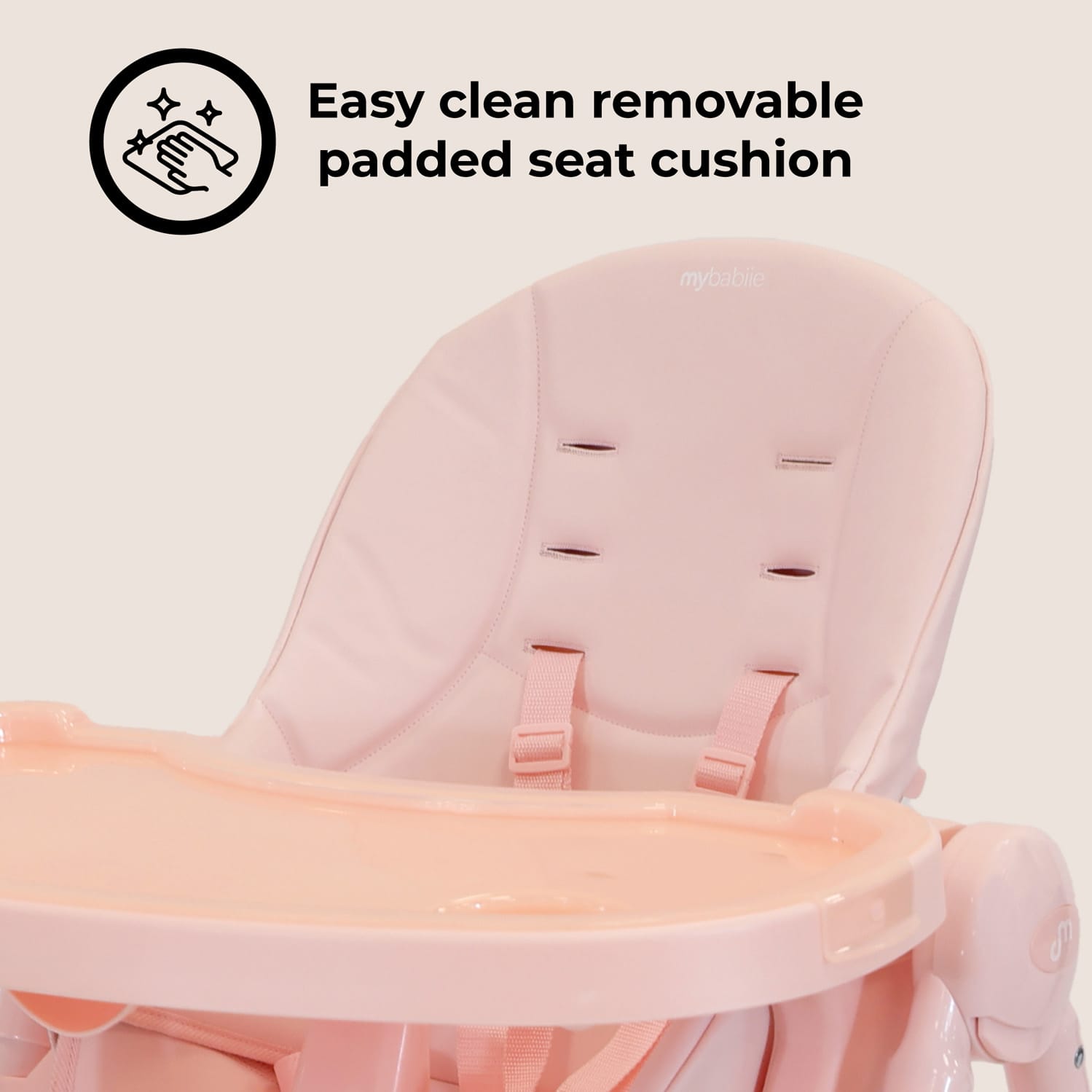 My babiie mbhc9 luxe highchair pink (7)